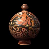 An Apulian Red-figured Globular Lidded Pyxis