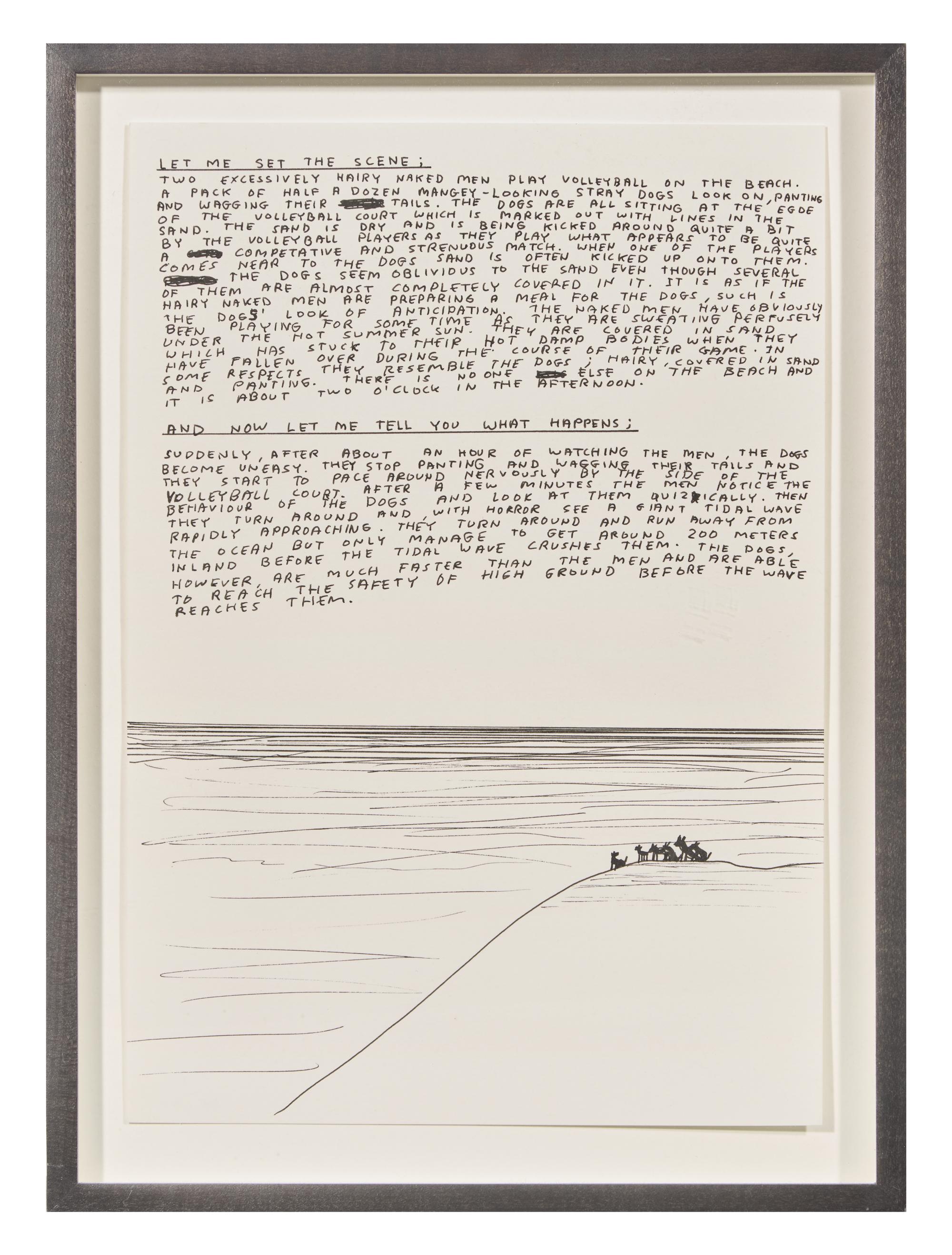 Untitled (Bam!) , 1997, Untitled (Draughtsman takes a shower) , 1997, Untitled (Dear Your Majesty) , 1997-99, Untitled (Trademarks) , 1999, Untitled (Crossword) , 1998 and Untitled , 2003 (a group of 6 works)