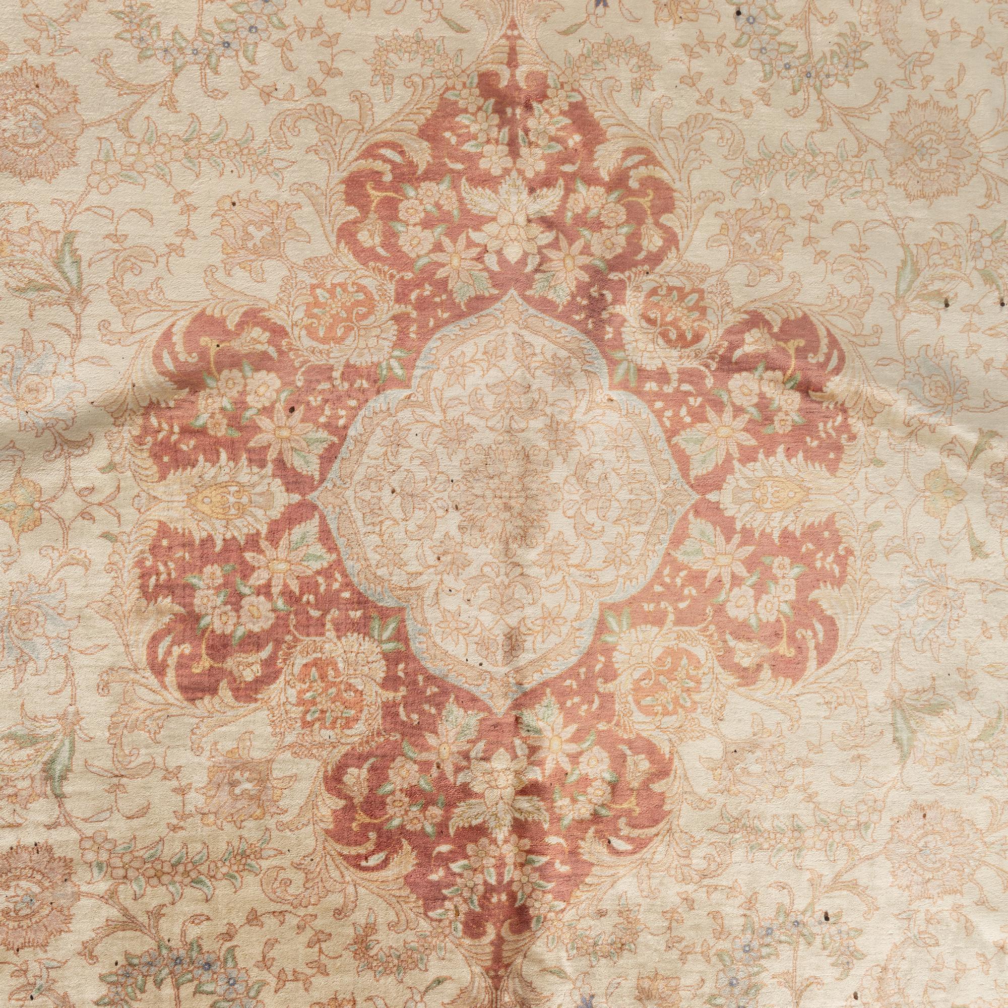 A Qom Silk Rug