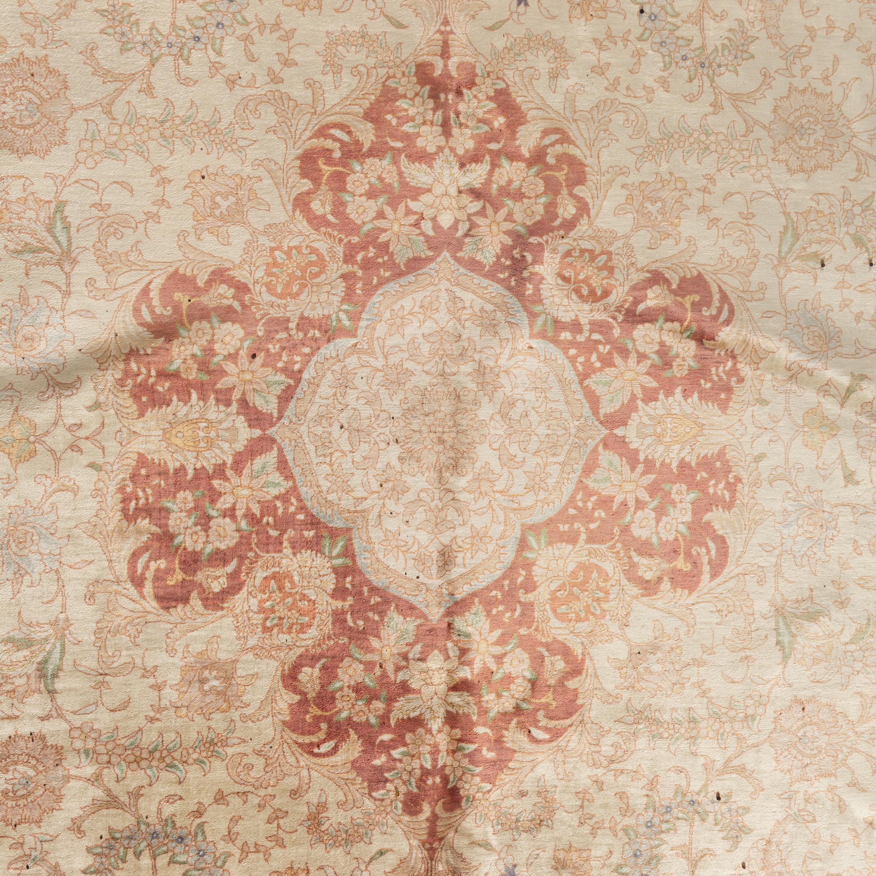 A Qom Silk Rug