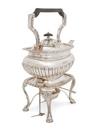 An Edwardian Silver Teapot on Stand