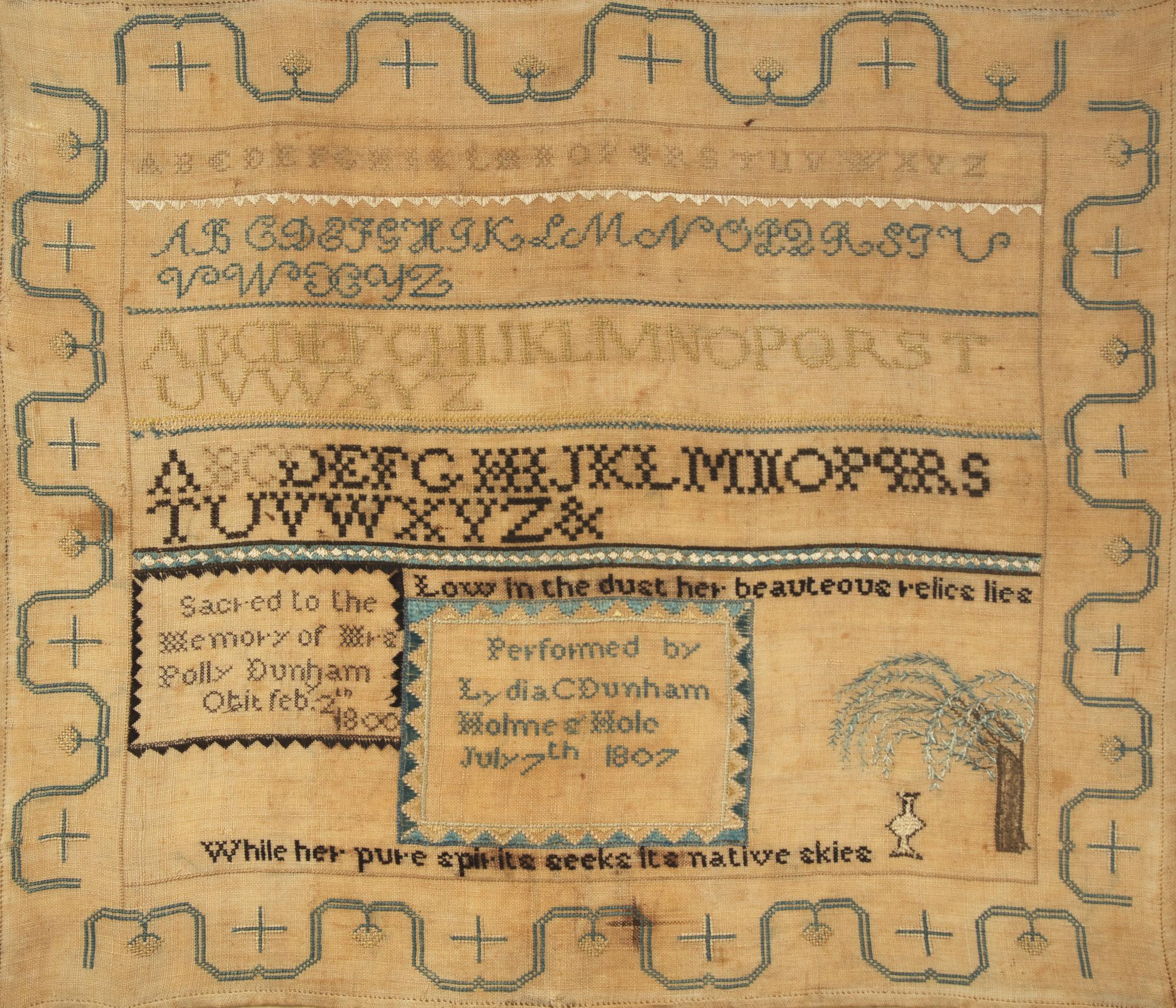 Two Needlework Samplers