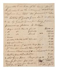 [ENSLAVEMENT & ABOLITION]. 2 Kentucky estate documents listing individual enslaved persons valued at zero dollars or "worthless." 1825, 1864.