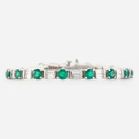 An emerald, diamond, and platinum bracelet, JB Star