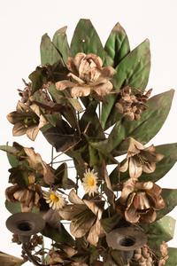 A Pair of Neoclassical Style Tole Flower-Filled Urns — 19TH CENTURY