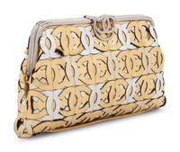 Chanel Die-Cut CC Metallic Leather Frame Clutch Bag, 2008-09