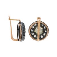 ANTIQUE, SILVER, GOLD, AND DIAMOND EARRINGS