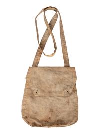 [CIVIL WAR]. White cotton haversack, likely prewar or early war militia issue.