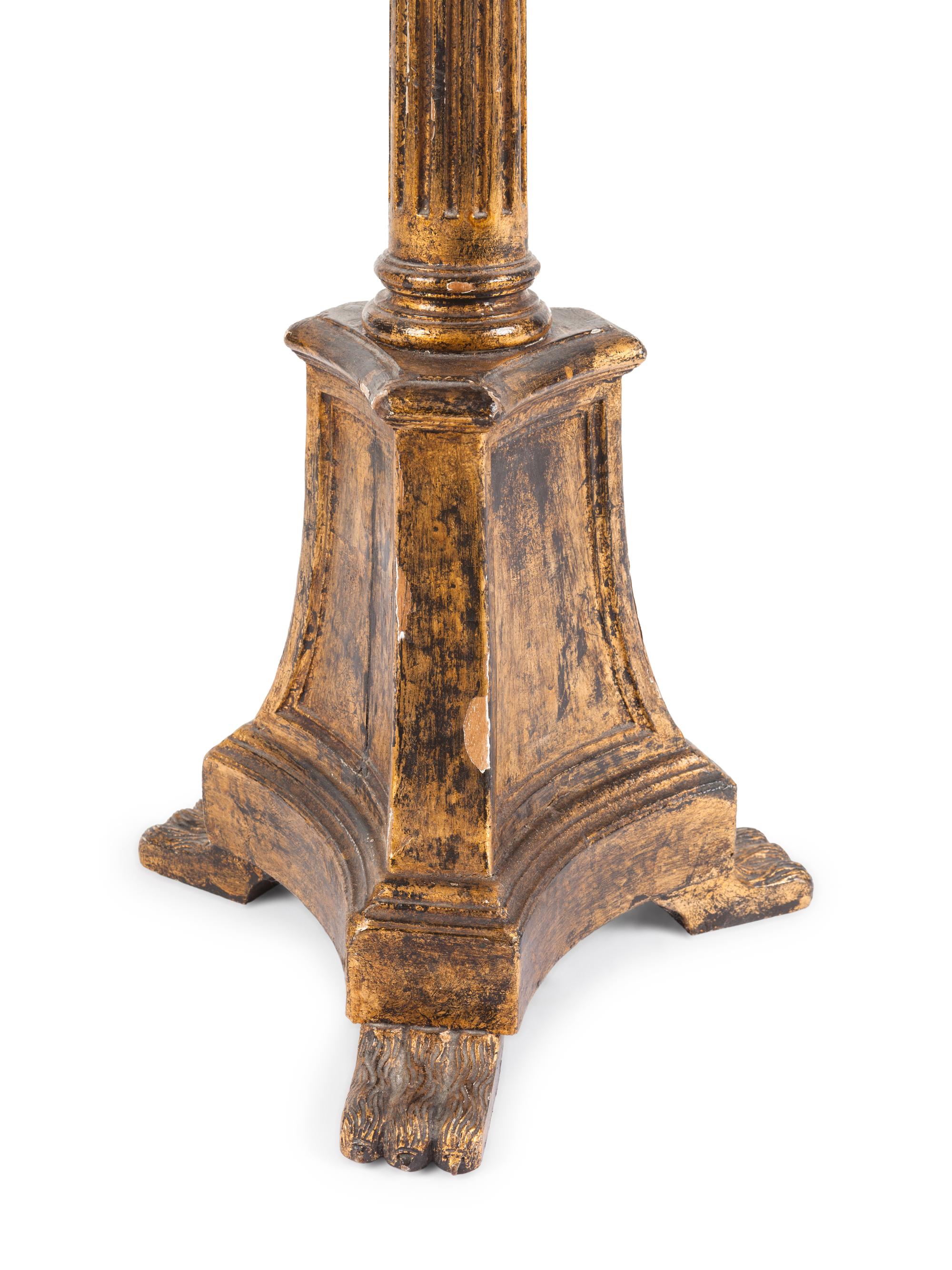 An Italian Giltwood Floor Lamp