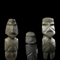 Three Mezcala Greenstone Figures