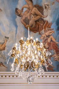 A French Gilt Bronze and Cut Glass Twenty-Light Chandelier