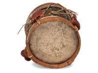 A Miniature Metal Mounted Snare Drum