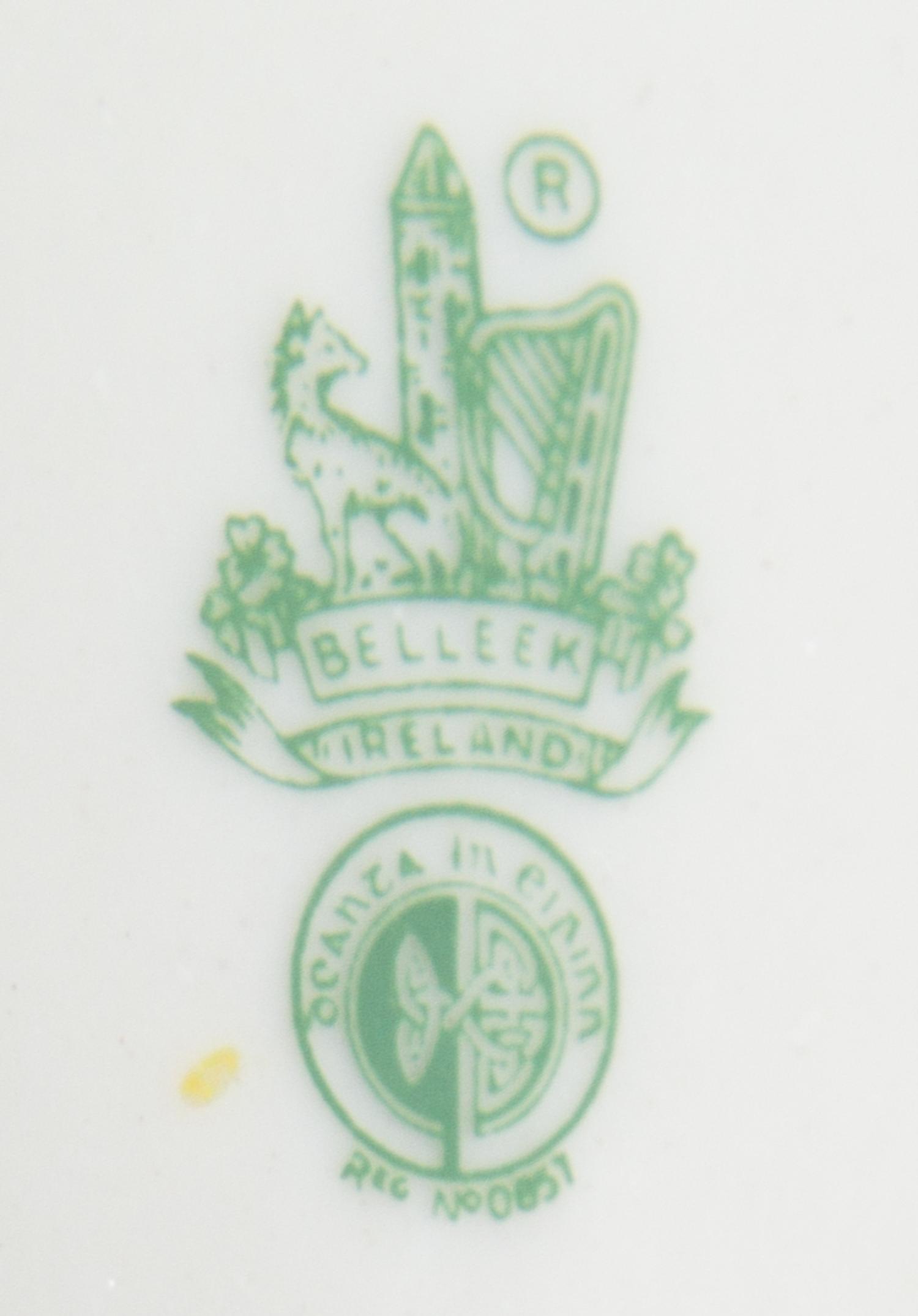 Six Belleek Vases Height of tallest 8 inches. — SIXTH GREEN MARK AND SEVENTH GOLD MARK (1965-1993)
