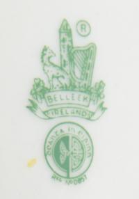Six Belleek Vases Height of tallest 8 inches. — SIXTH GREEN MARK AND SEVENTH GOLD MARK (1965-1993)