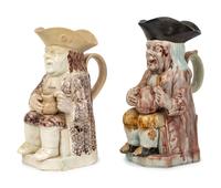 A Ralph Wood-Type Long Face Toby Jug and Another Toby Jug