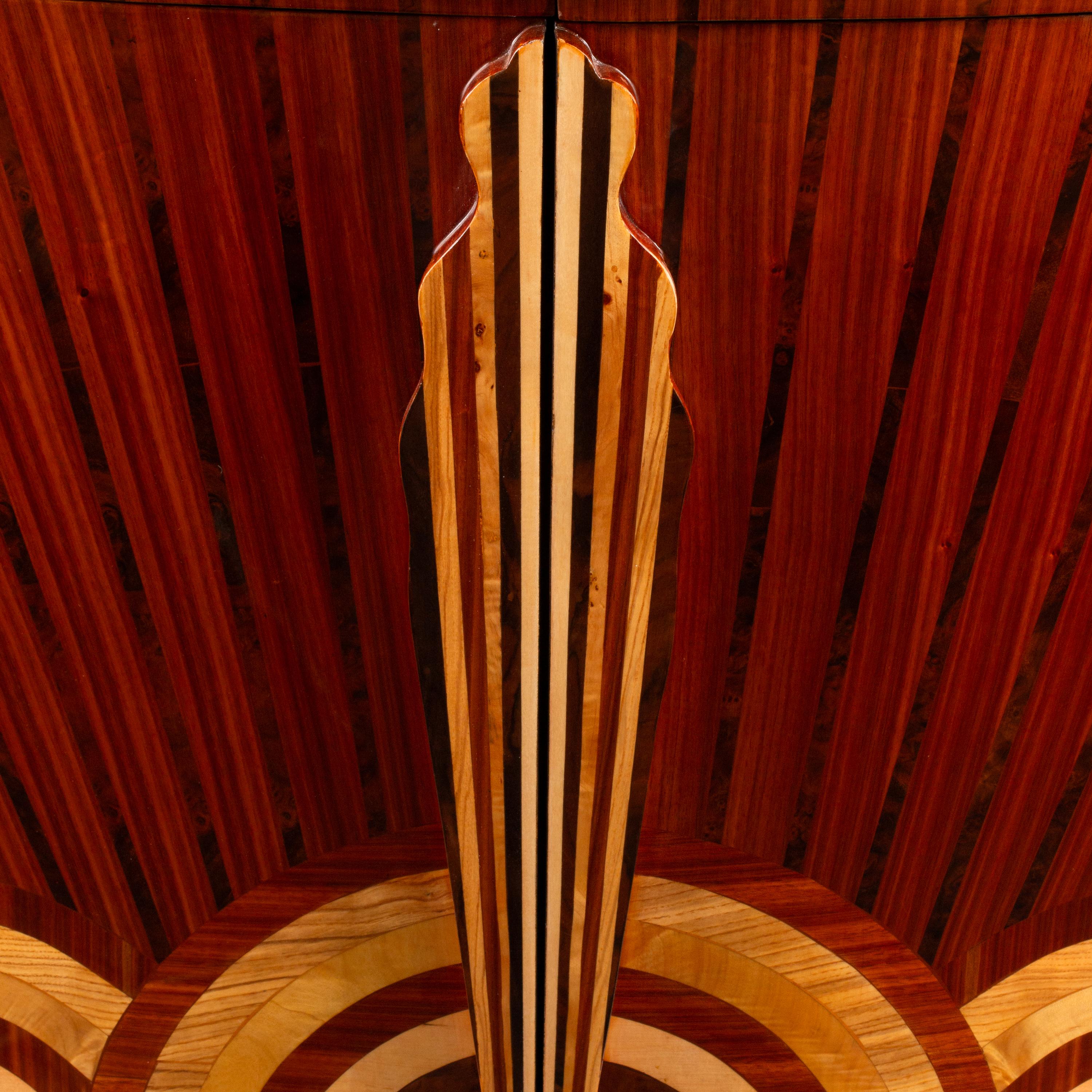 An Art Deco Style Burlwood Cabinet