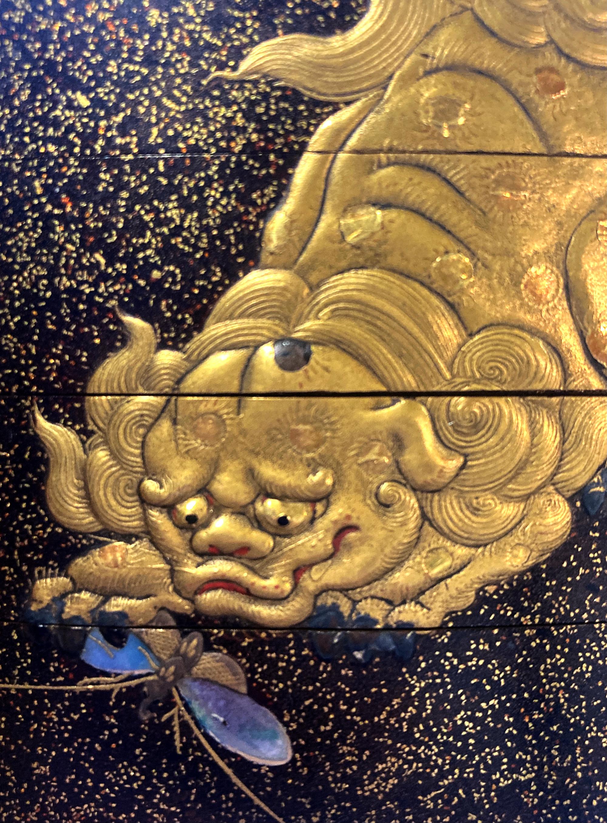 A Japanese Gold Lacquer Three-Case Inro