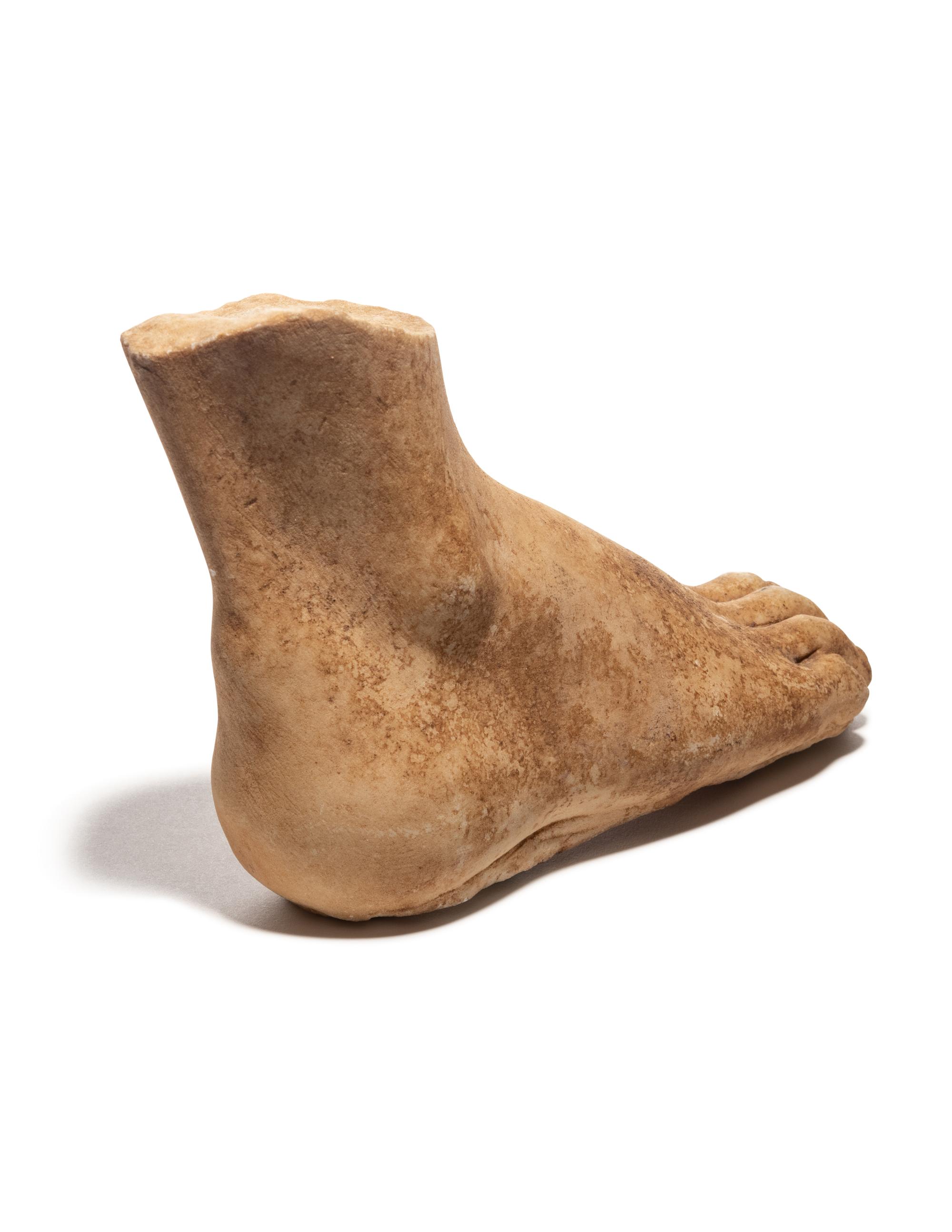 A Roman Marble Right Foot From a Statue