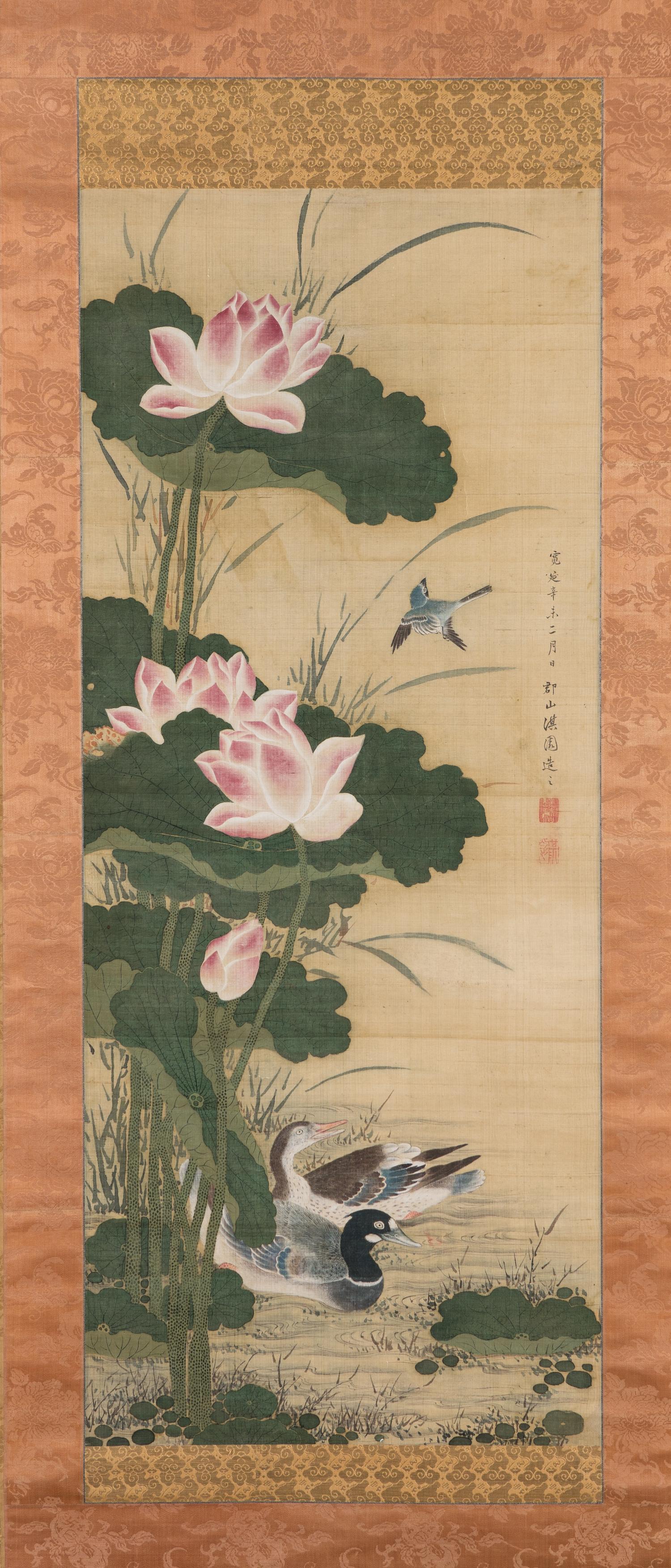 Two Japanese Paintings on Silk