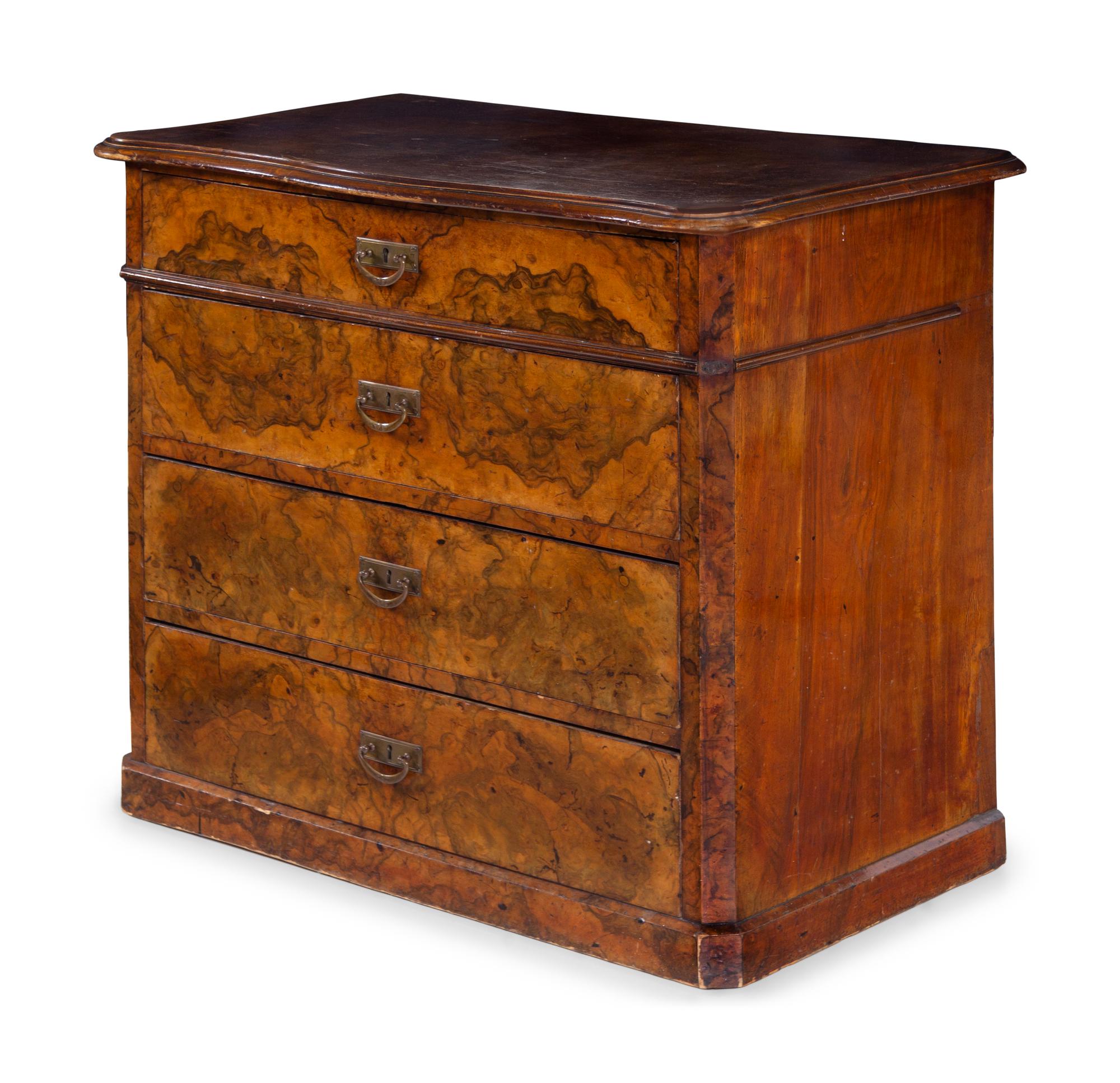 An Italian Walnut Chest of Drawers