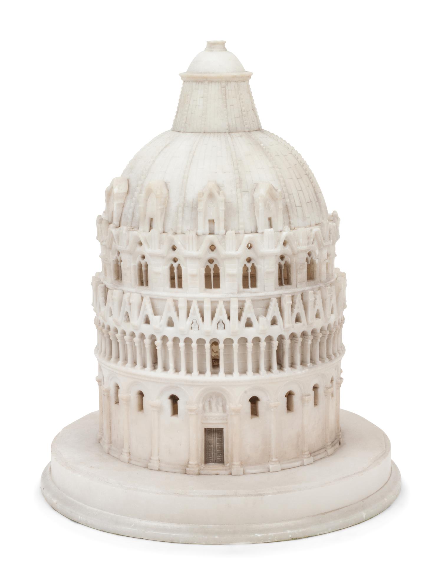 A Group of Alabaster Temple Models