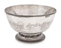 An American Silver Center Bowl