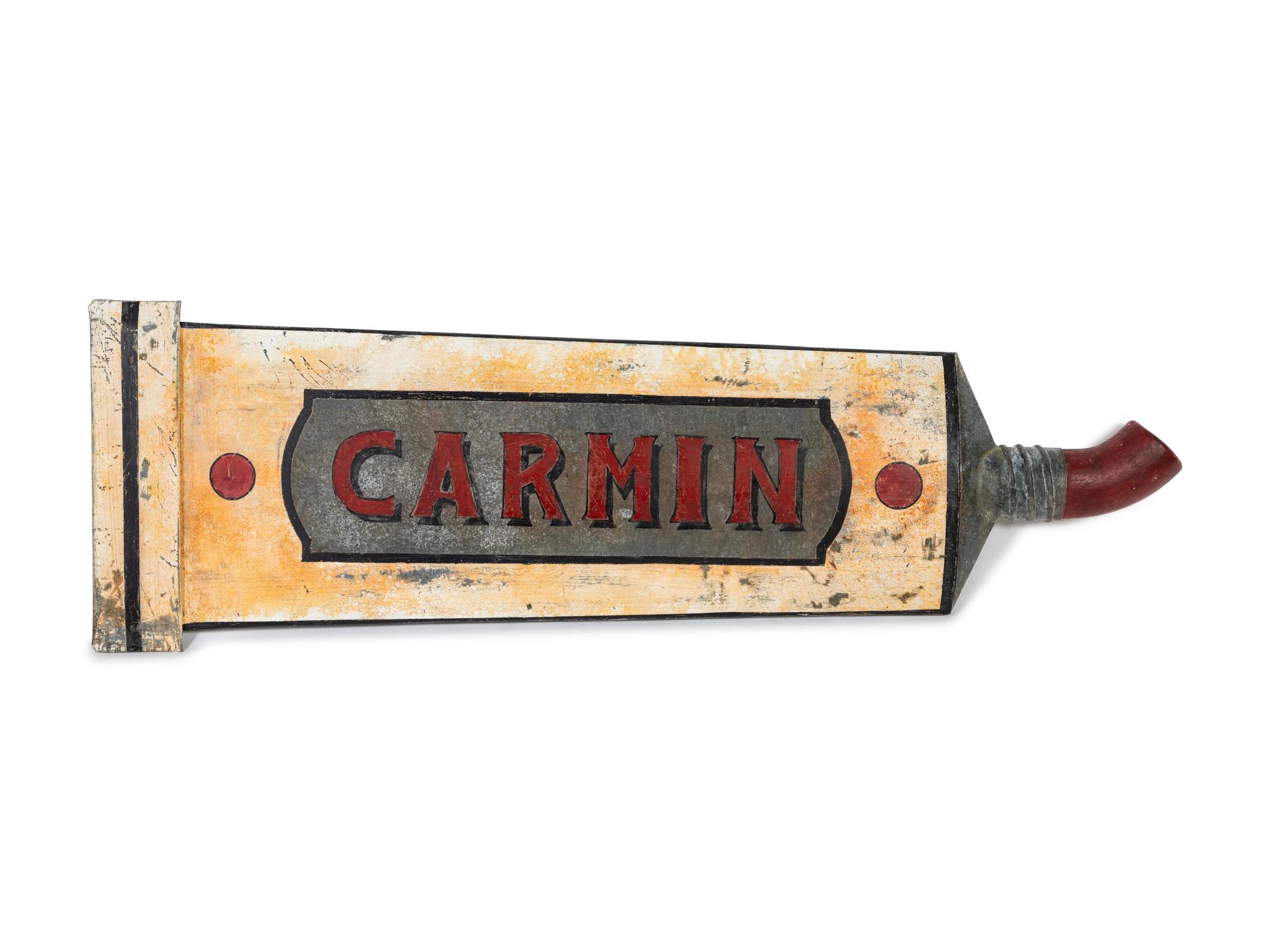 A Continental Painted Metal Artist's Paint Advertising Sign