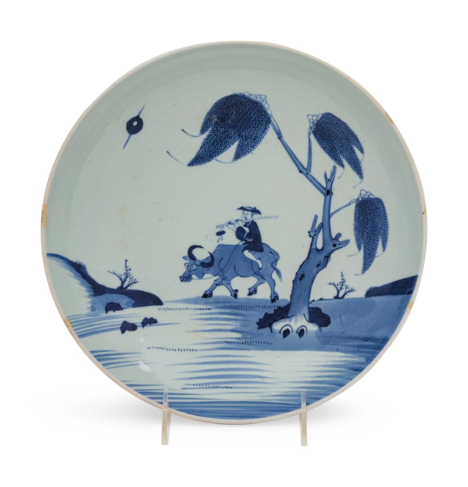 A Japanese Blue and White Porcelain Plate