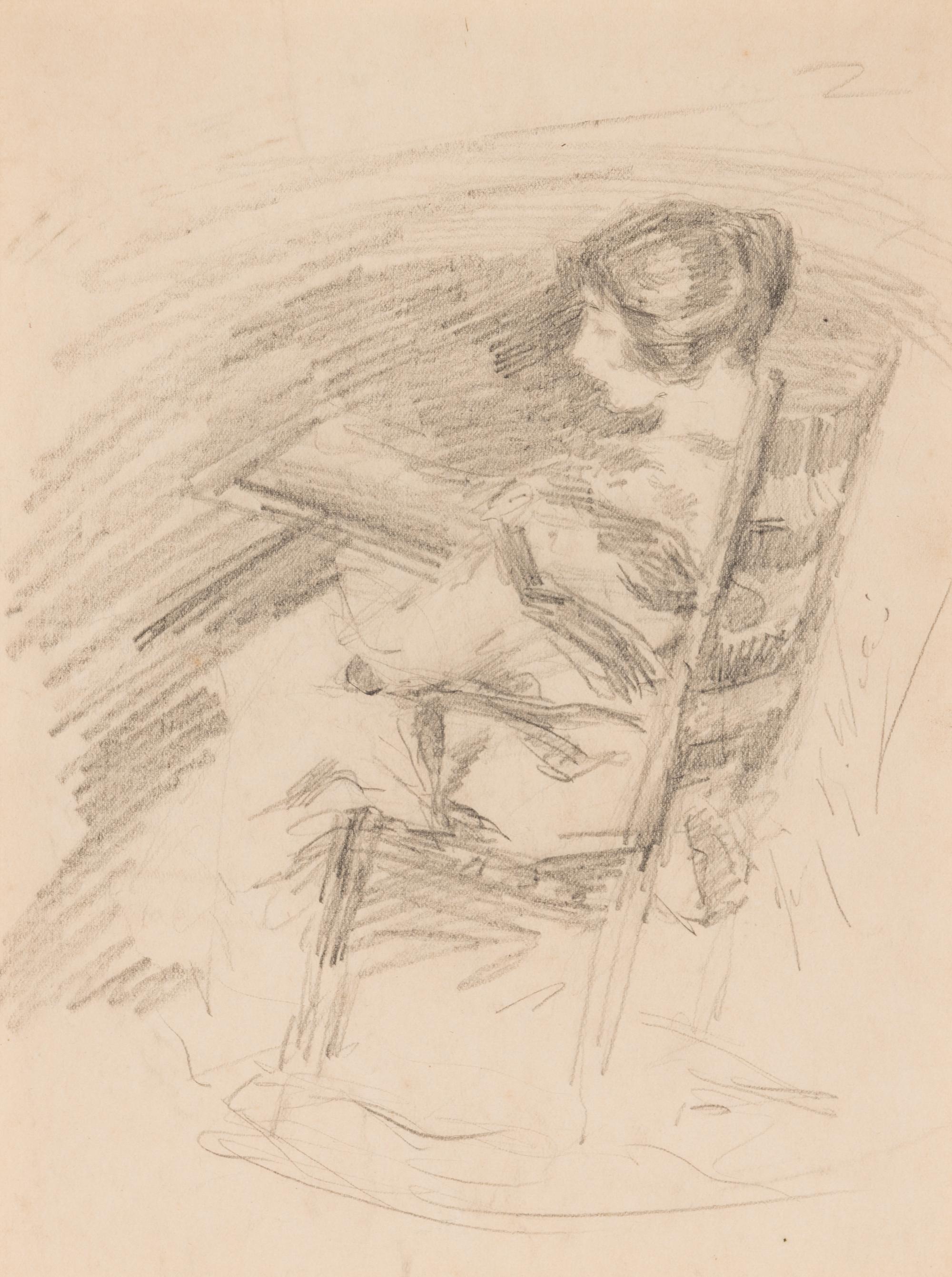 Lady at a Fireplace
