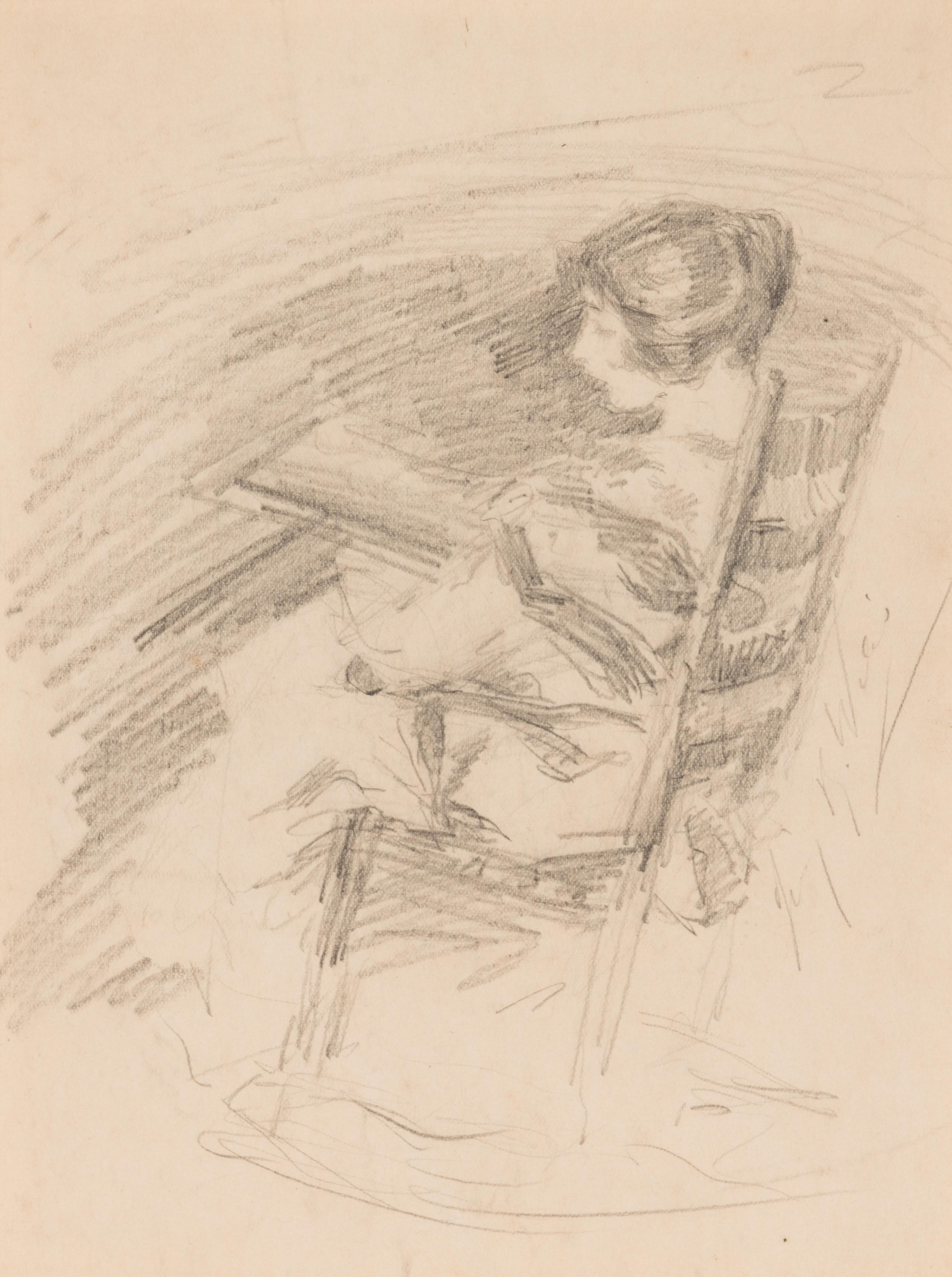 Lady at a Fireplace