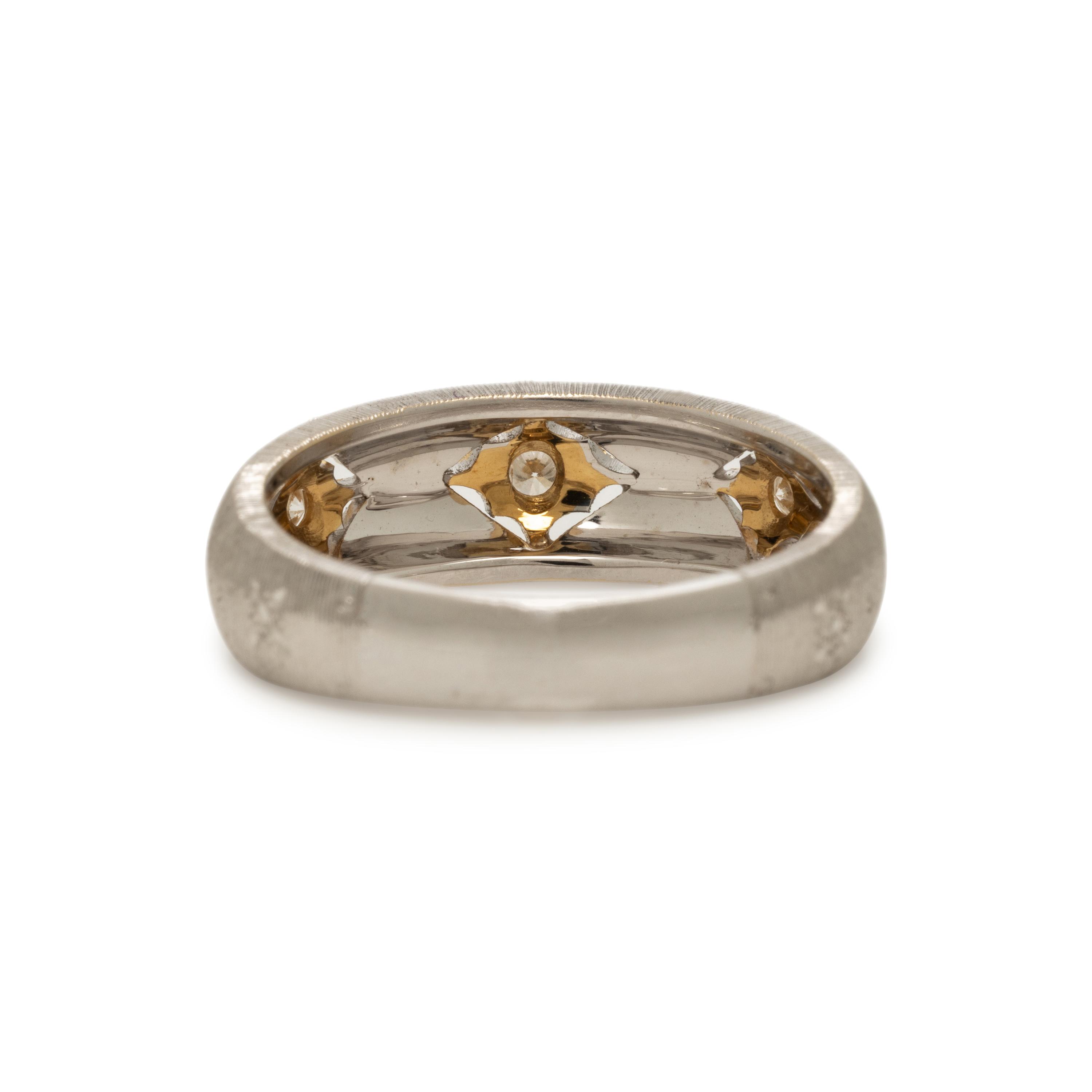 Bicolor Gold and Diamond Band
