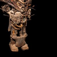A Yombe Wood Nkisi Nkondi Figure