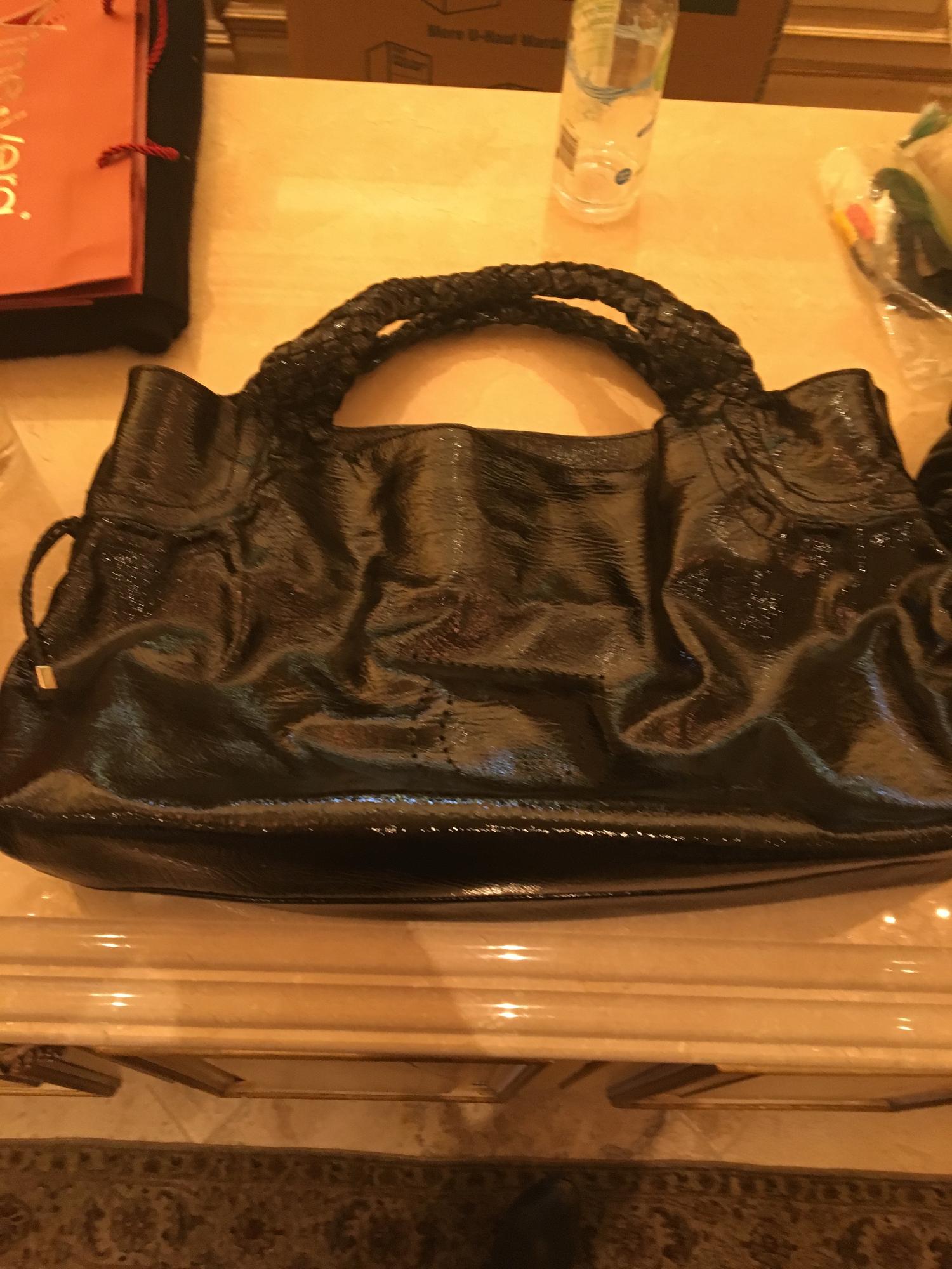Salvatore Ferragamo Black Pantent Tote Bag, 1990-2000s