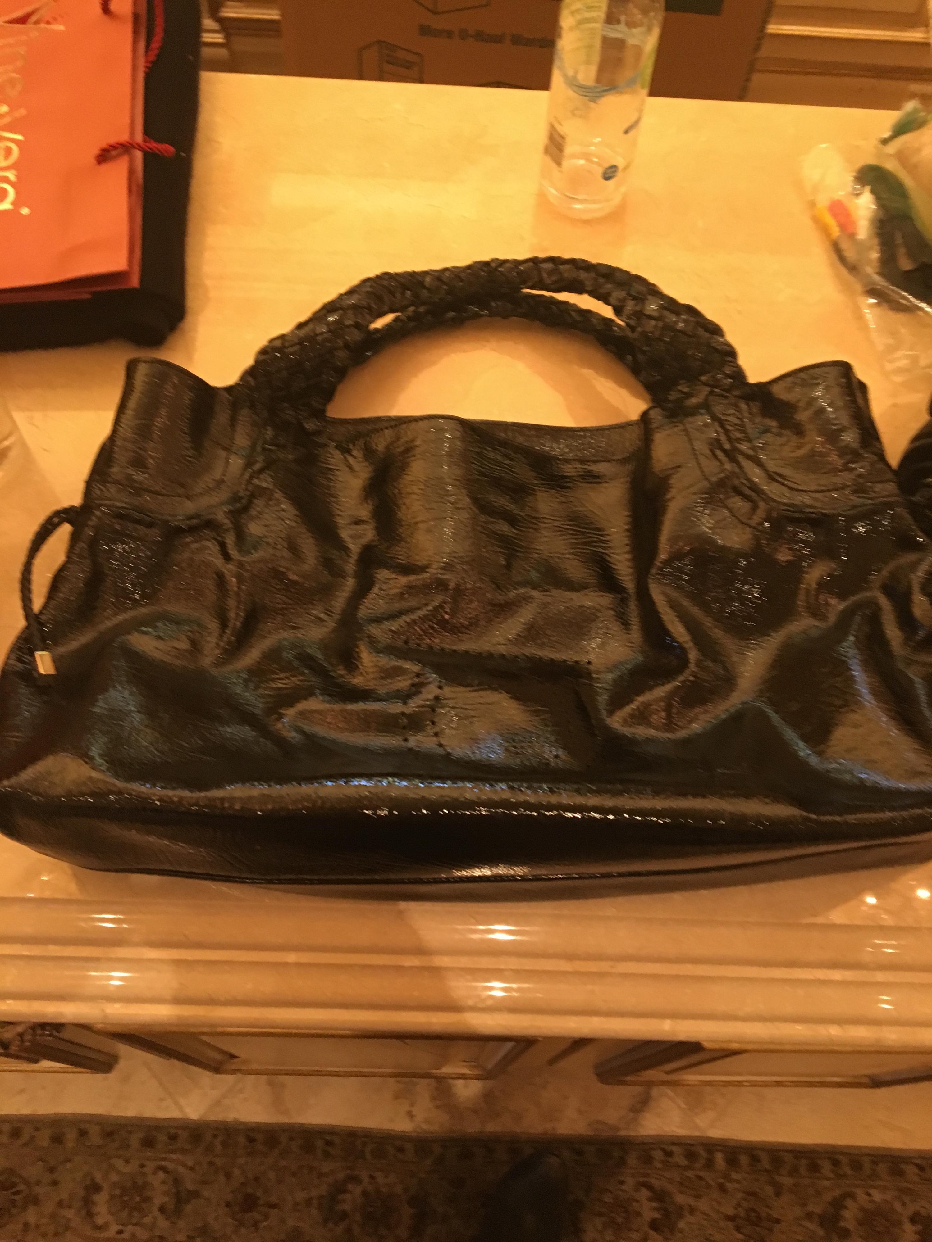 Salvatore Ferragamo Black Pantent Tote Bag, 1990-2000s