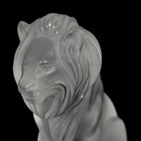 A Lalique Lion and a Lalique Lioness