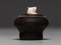 Baleen Basket, with Polar Bear Finial