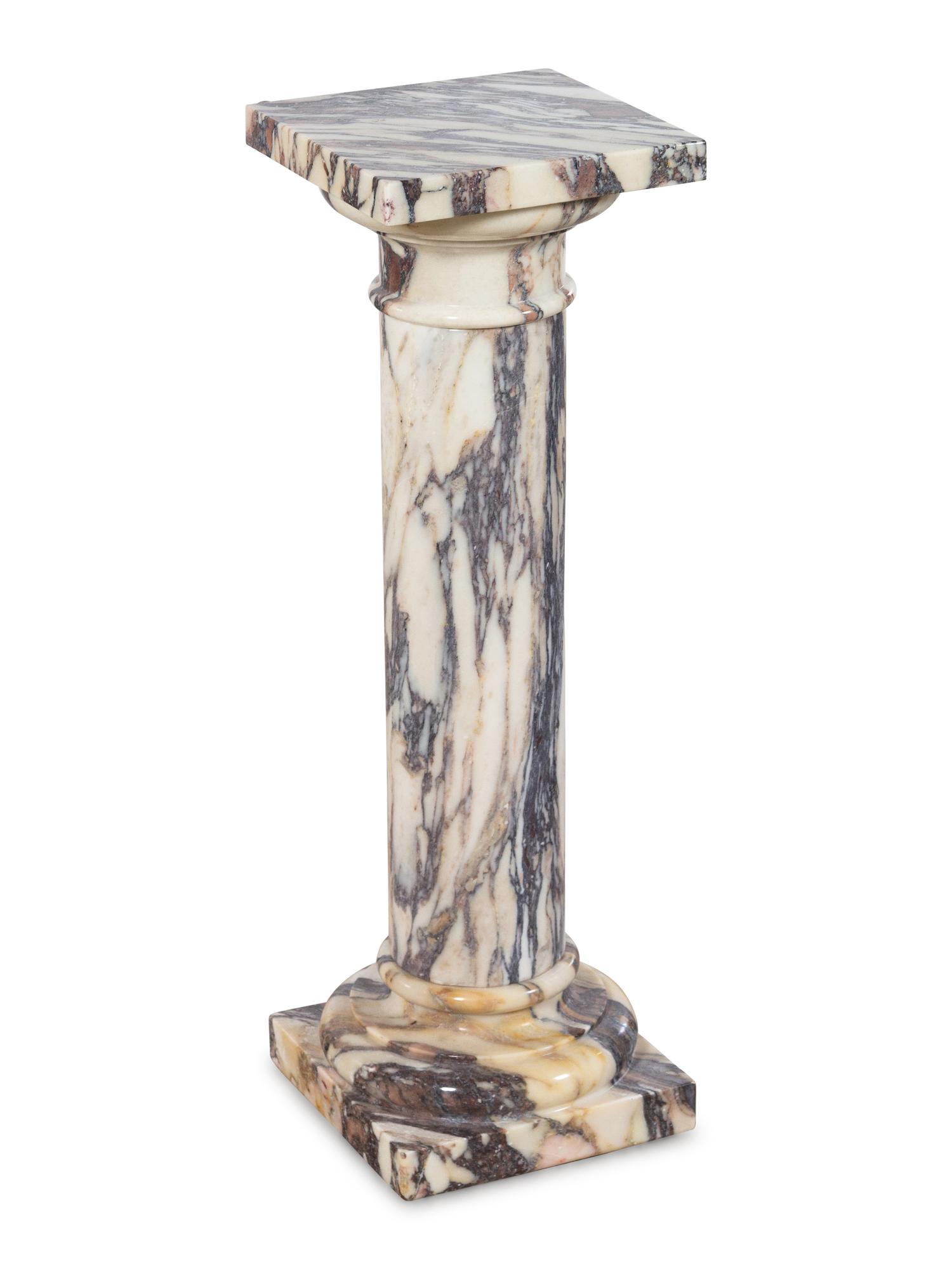 A Calacata Marble Pedestal