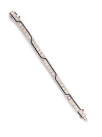 ART DECO, DIAMOND AND SYNTHETIC SAPPHIRE BRACELET
