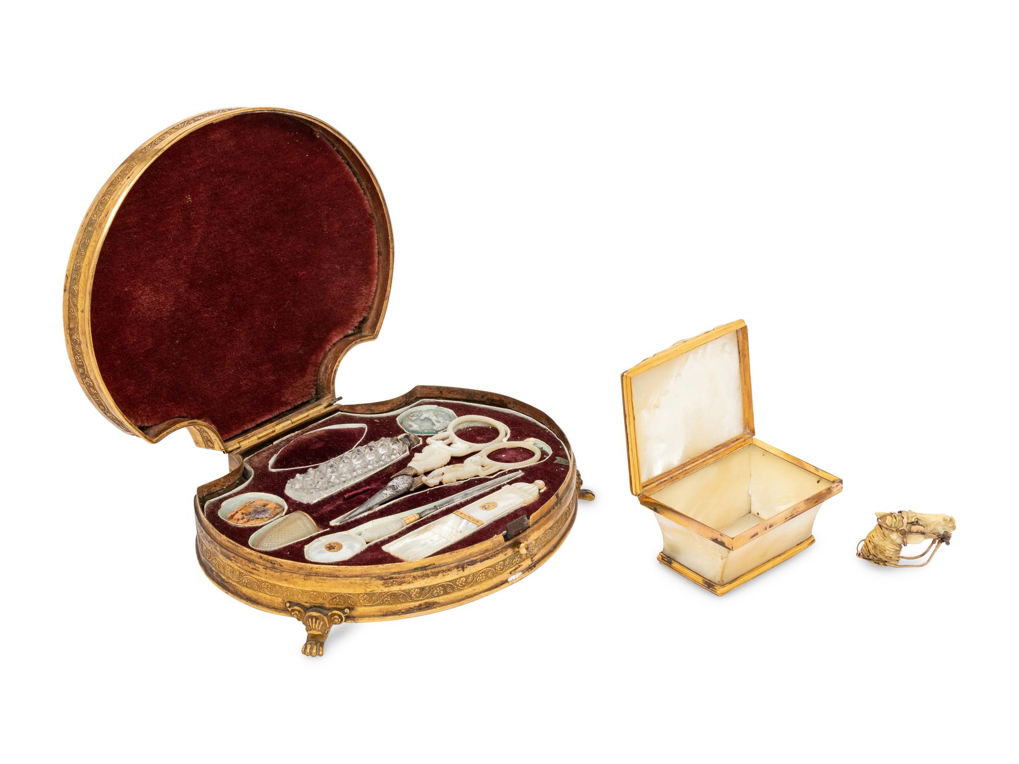 A Palais Royale Necessaire and Snuff Box