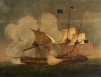 American School, 19th Century — The Battle of Flamborough Head: USS Bonhomme Richard vs. HMS Serapis