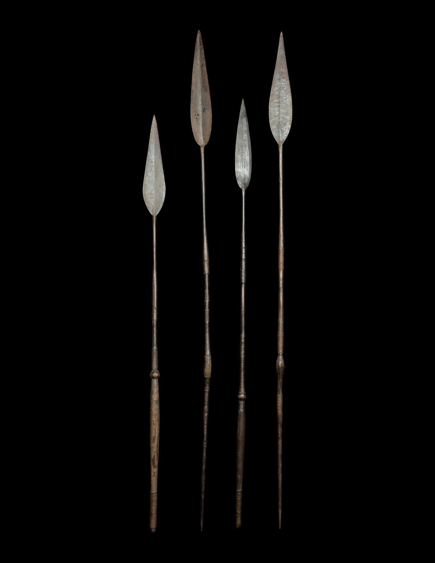 Four Maasai Warrior Spears