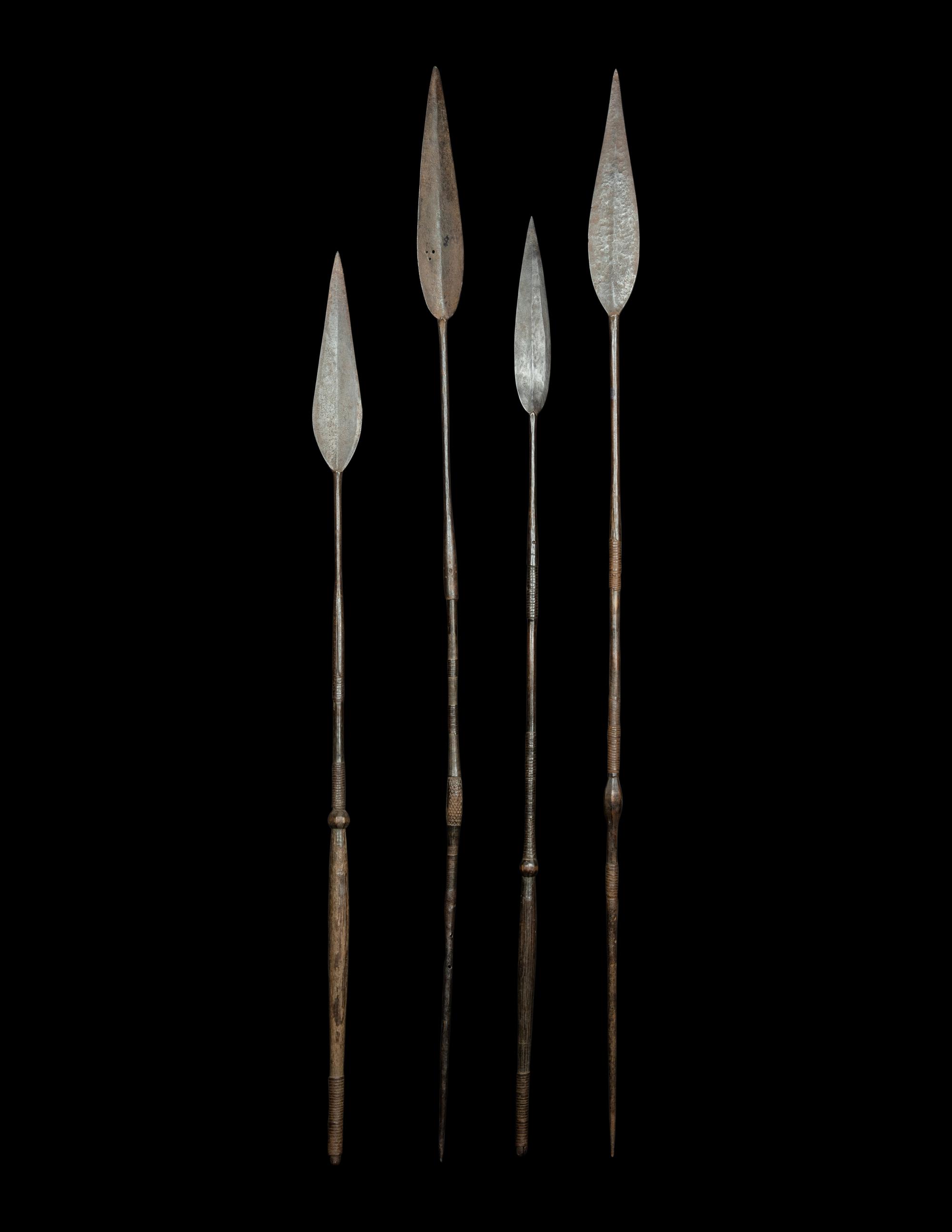 Four Maasai Warrior Spears
