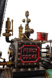 A Painted Metal Percy, Cooke & Codnor Live-Steam Tractor Scale Model