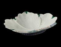 A Japanese Leaf-Shaped Porcelain Dish