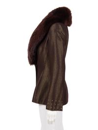 Two Fur-Trimmed Coats: One Badgley Mischka and One Scherrer, 1990-2010s
