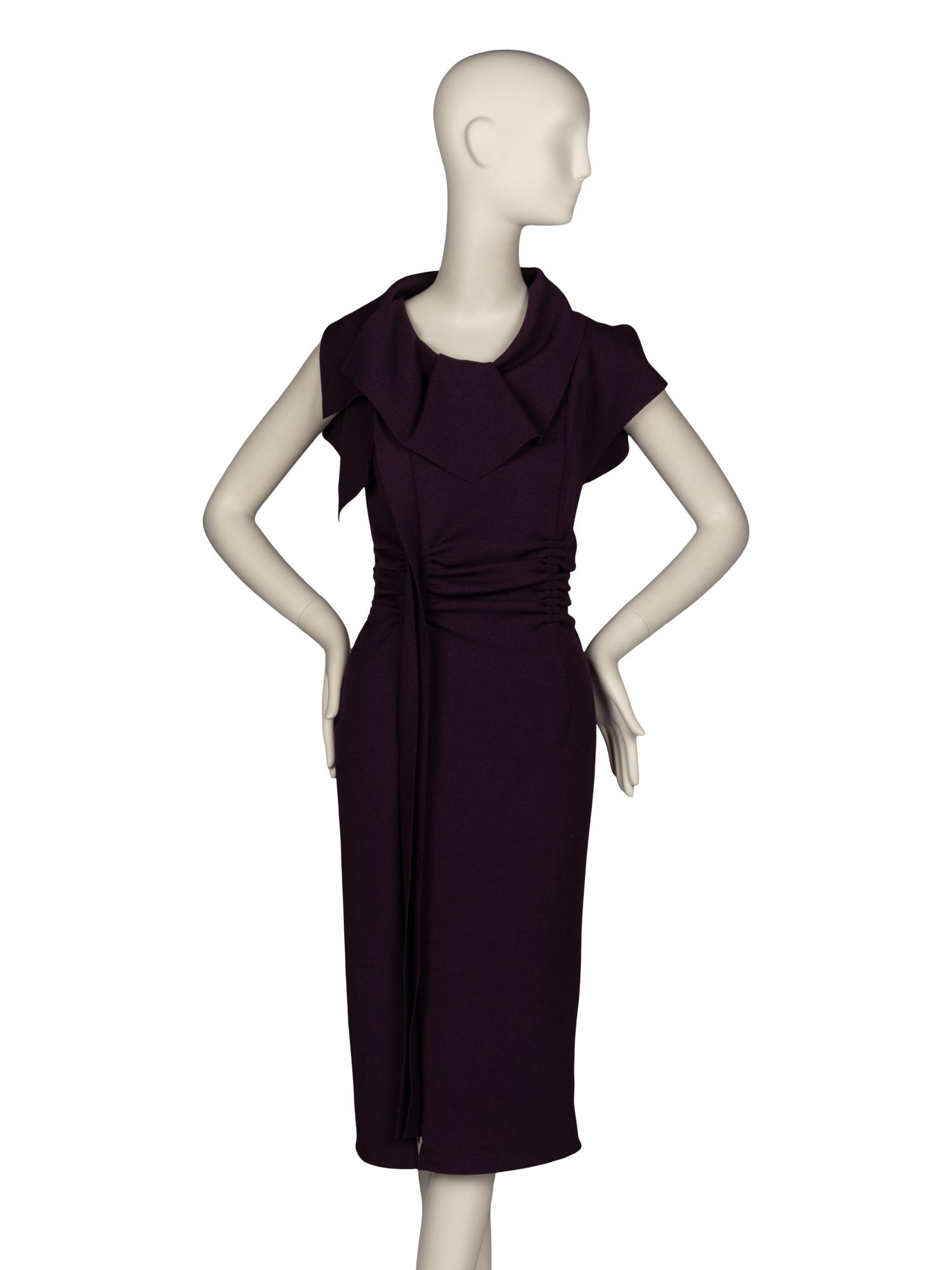 Oscar de la Renta Ruffled Knit Dress