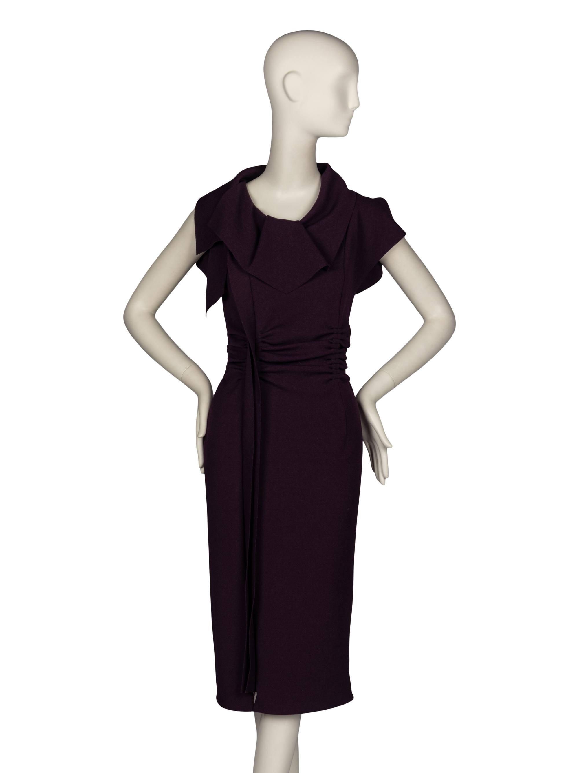 Oscar de la Renta Ruffled Knit Dress