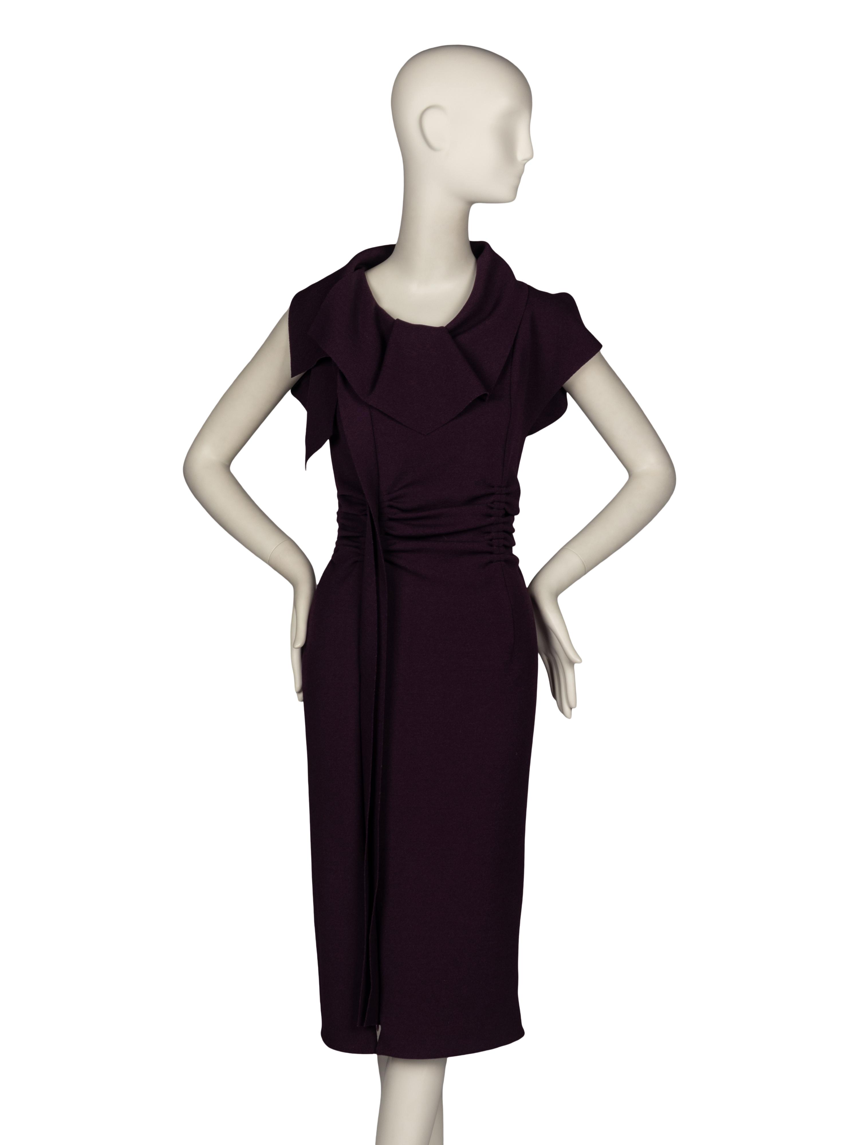 Oscar de la Renta Ruffled Knit Dress