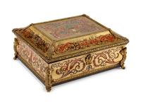 A Pair of Louis XV Style Gilt Bronze and Porcelain Two-Light Girandoles