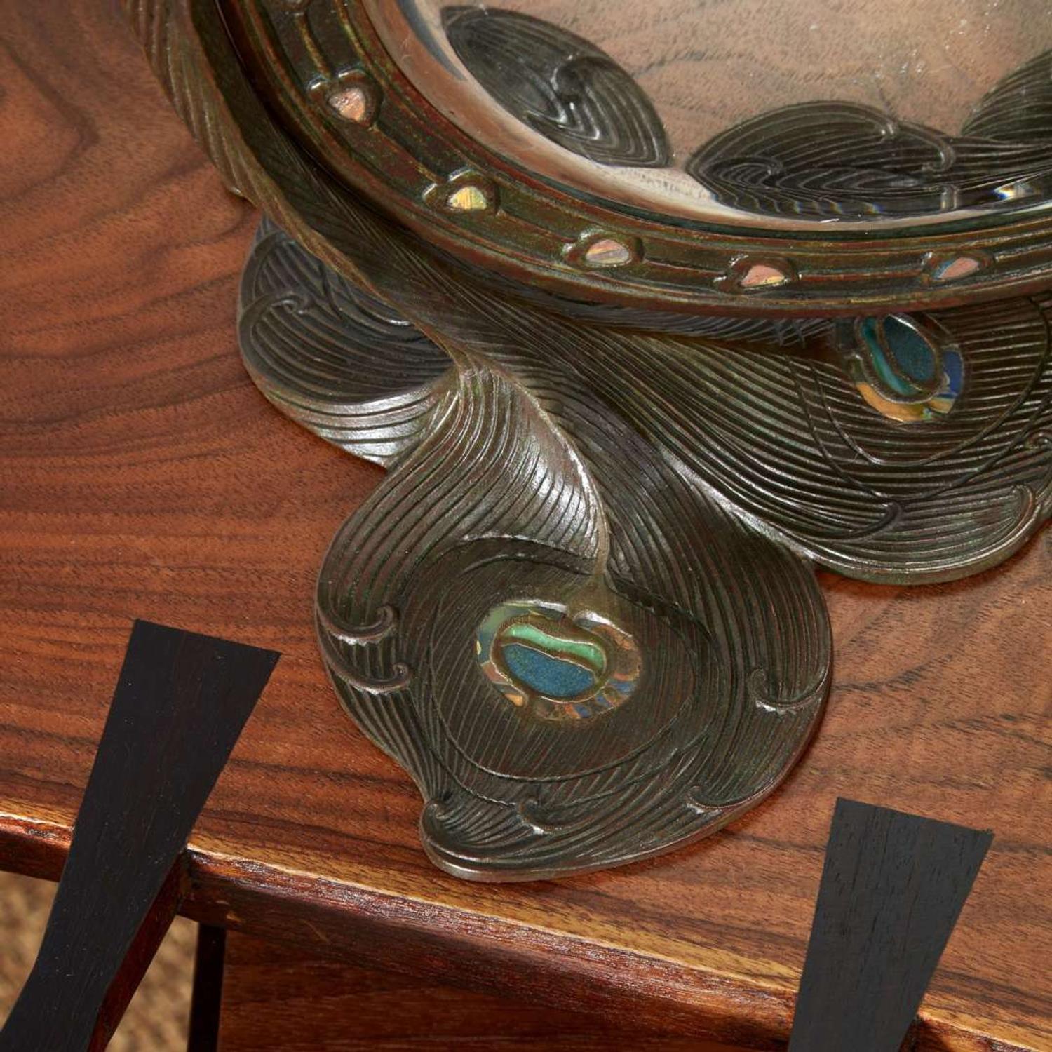 Tiffany Studios "Peacock" Mirror, New York, circa 1905